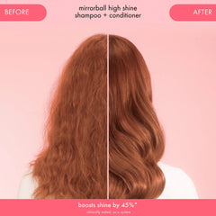 super-sized shine set mirrorball high shine + protect antioxidant shampoo + conditioner + flash mask