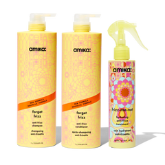 super-sized frizz fighters set anti-frizz shampoo, conditioner + treatment