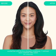 the kure strength repair conditioner forever friend bottle + pouch duo