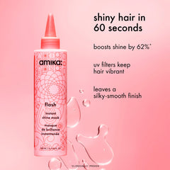 flash instant shine mask for shiny hair - 6.7 oz / 200 ml