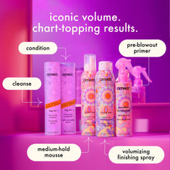 iconic volume wash + style set big hit volumizing shampoo + conditioner + rising star volumizing spray