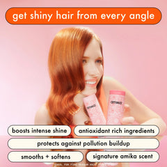 super-sized shine set mirrorball high shine + protect antioxidant shampoo + conditioner + flash mask