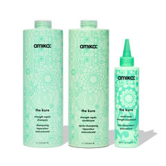 super-sized strength repair set the kure shampoo, conditioner + multi-task treatment