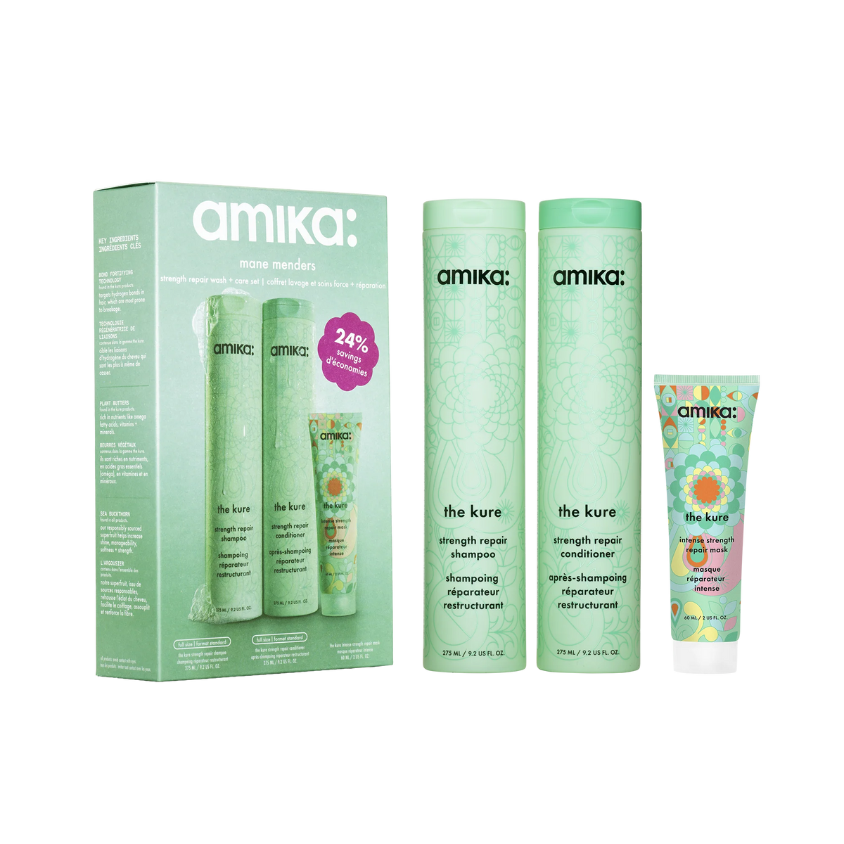 mane menders strength repair wash + care set