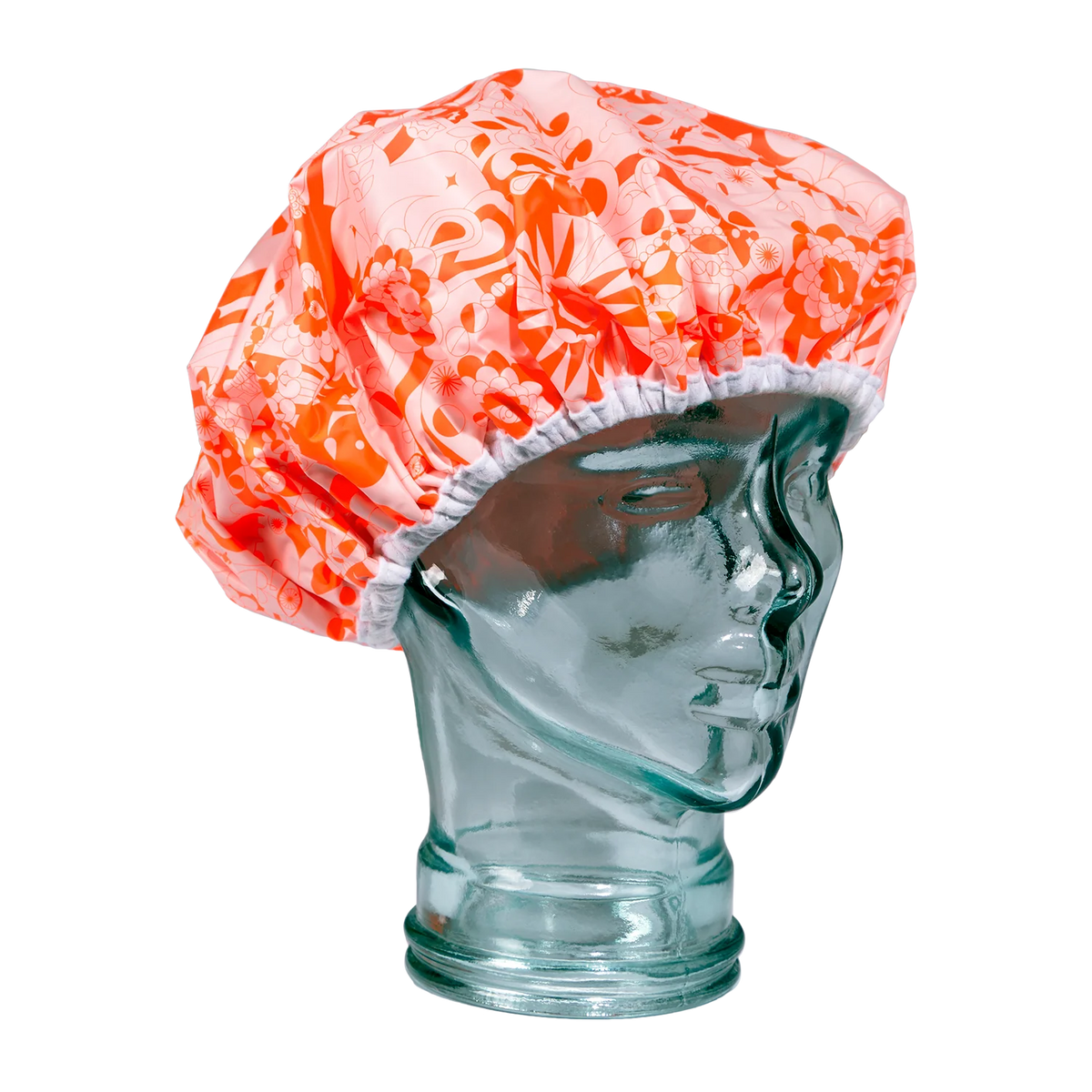 shower cap pink signature print